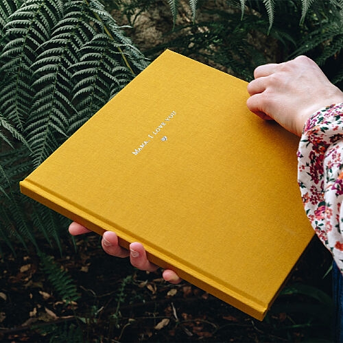 Fotobuch Stoffeinband mit Veredelung