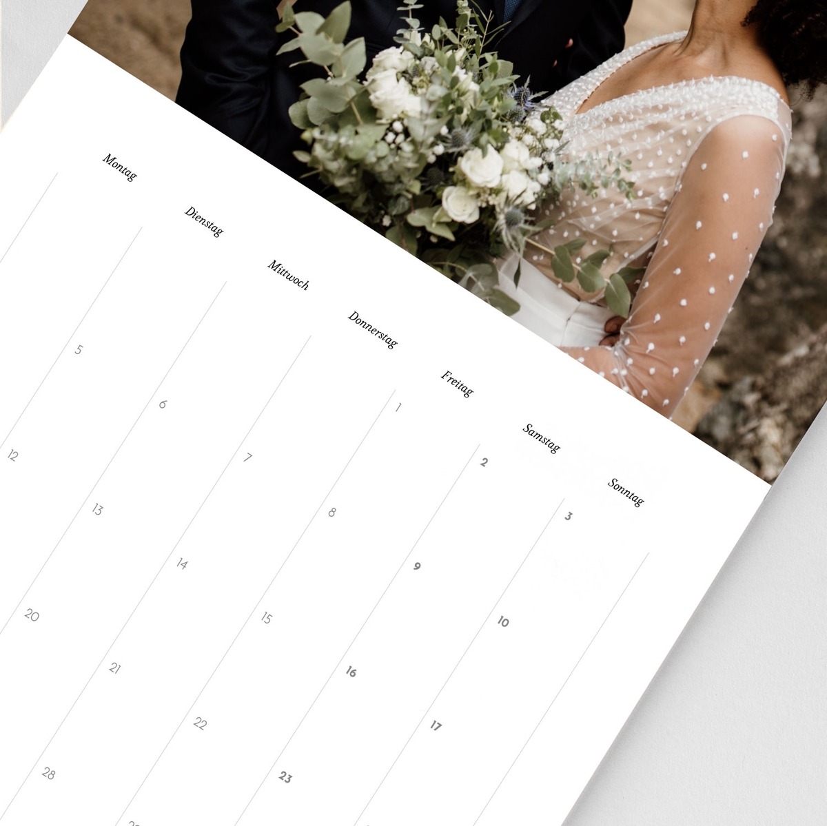 Wandkalender personalisierbare Felder Schreibmaschine I