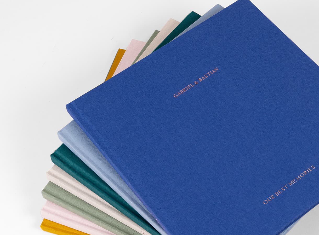 Fotobuch Stoffeinband mit Veredelung