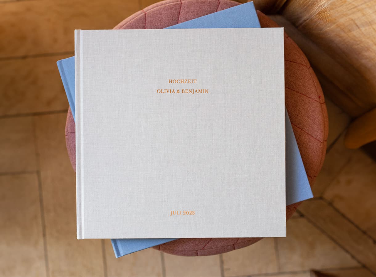 Fotobuch Stoffeinband mit Veredelung