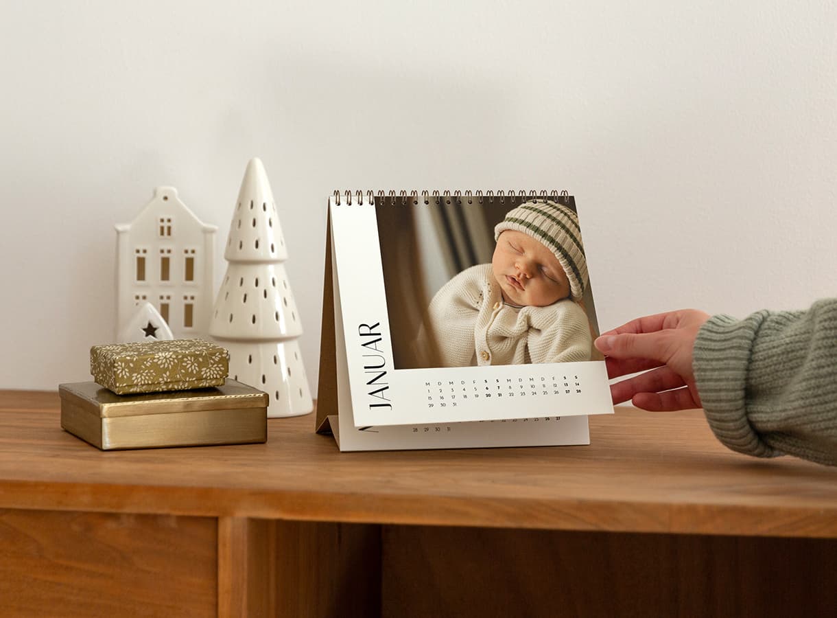 Tischkalender mit Spiralbindung