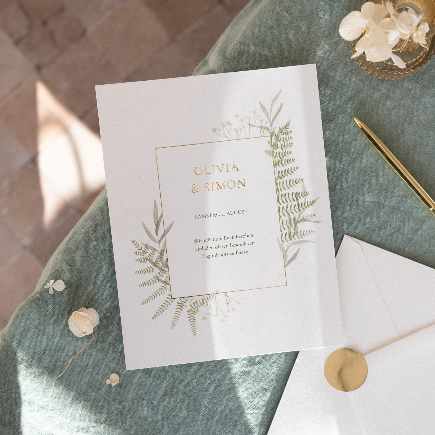 Hochzeitseinladung "Botanik"