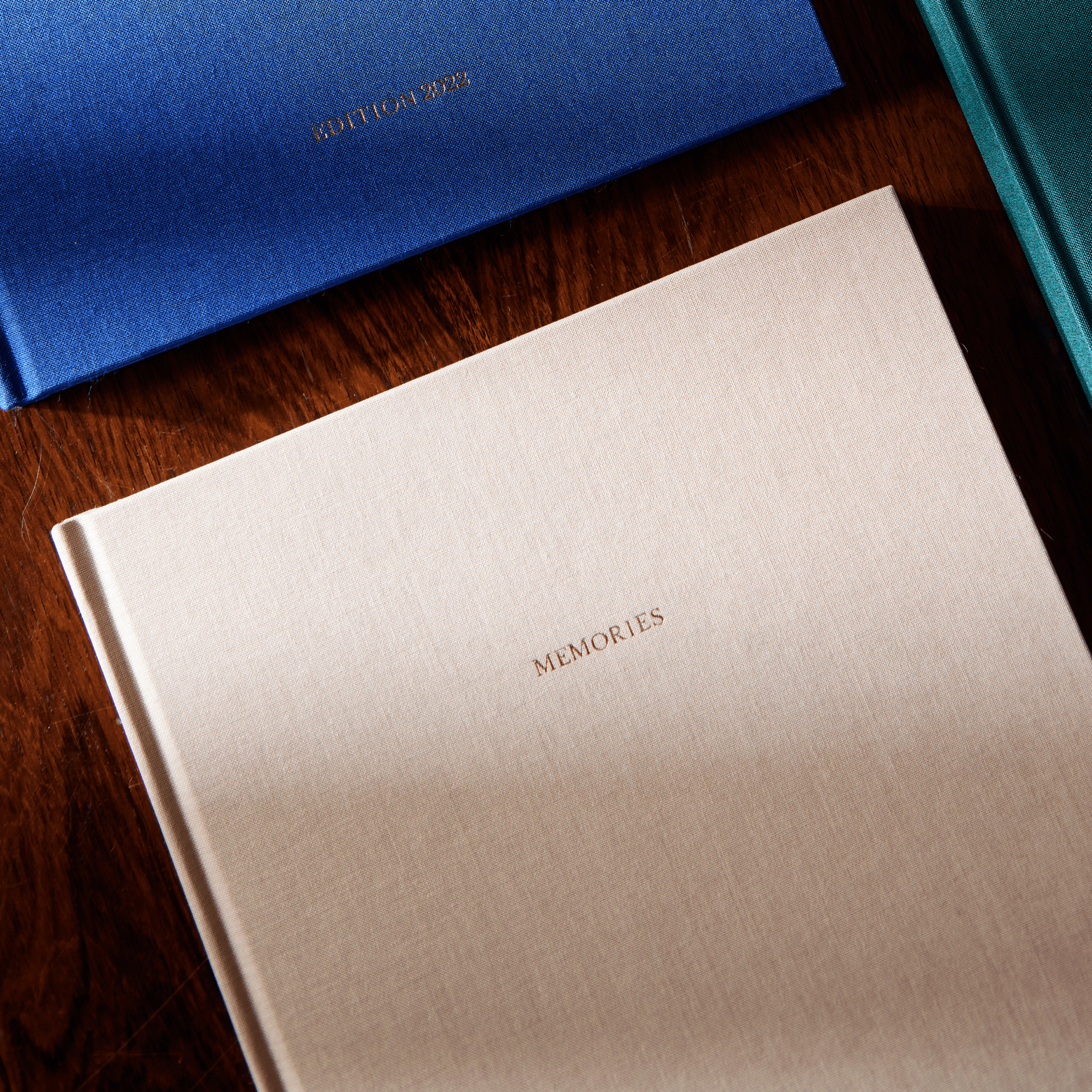 Livres photos couverture tissu