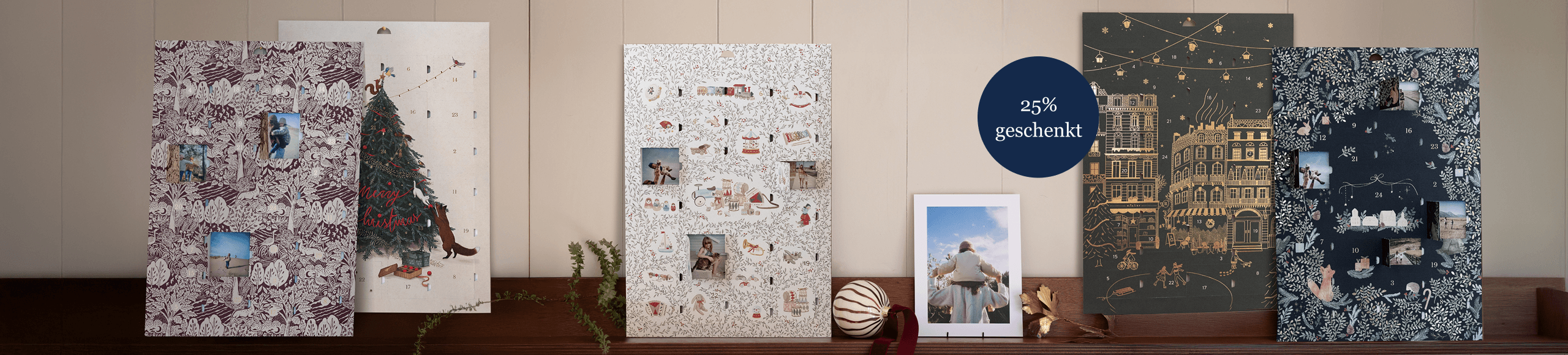 Foto-Adventskalender online selbst gestalten mit eigenen Bildern