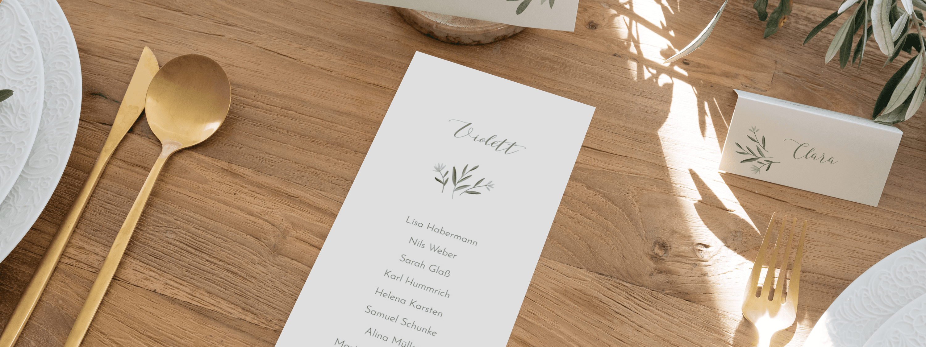 Sitzplan Hochzeit floral