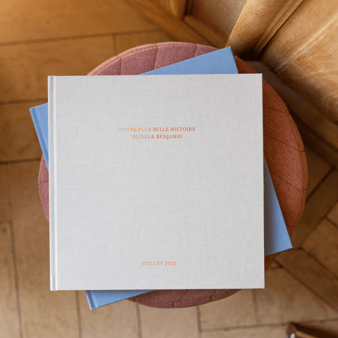 Livres photos couverture tissu