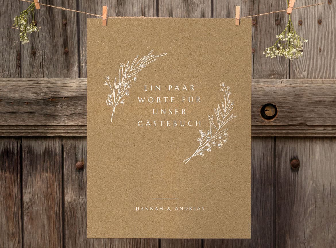 Willkommensschilder Hochzeit