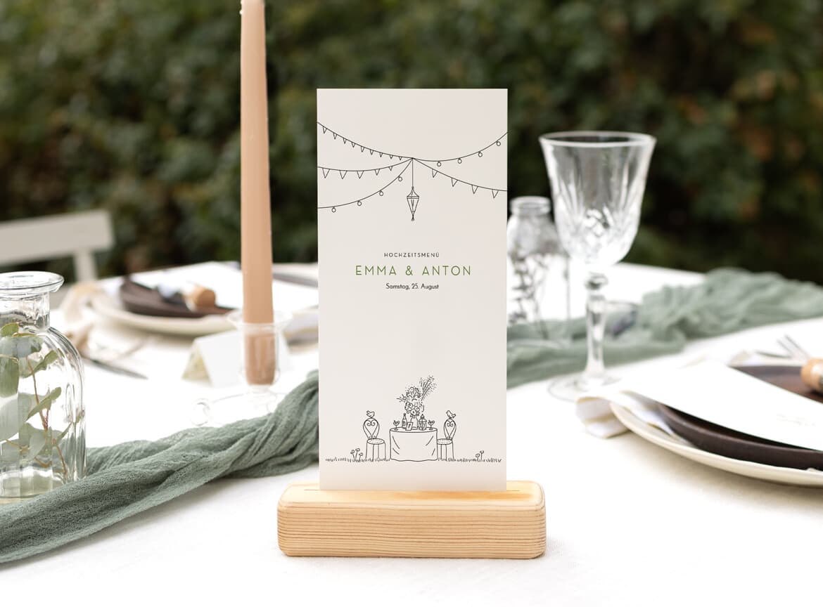 Menükarten Hochzeit