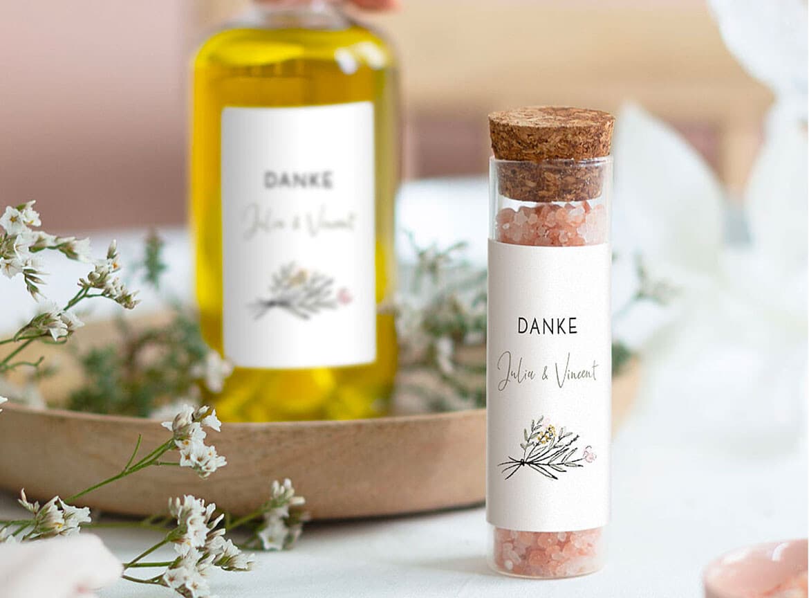 Aufkleber Gastgeschenke