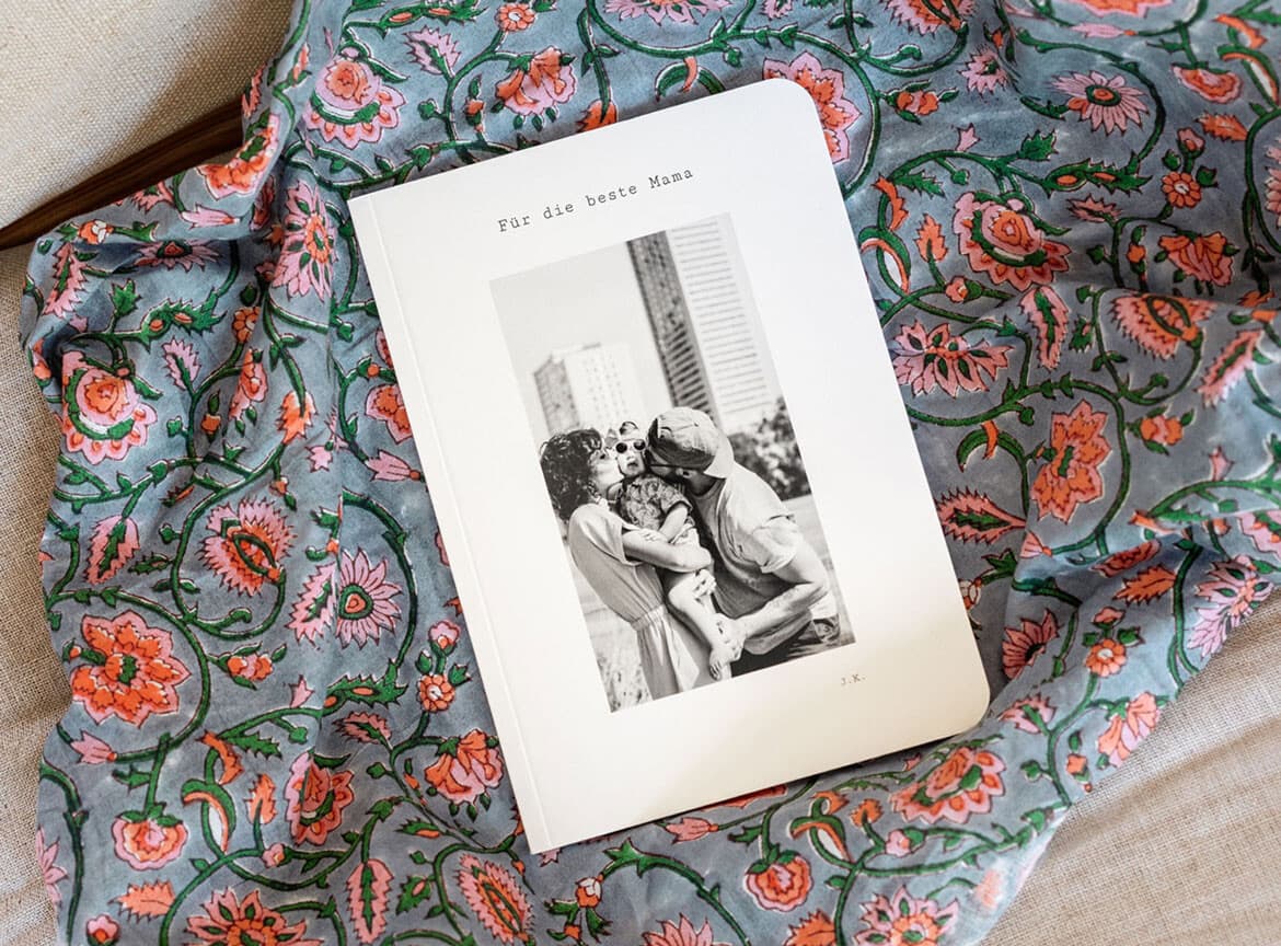 Notizbuch mit aufgedrucktem Foto