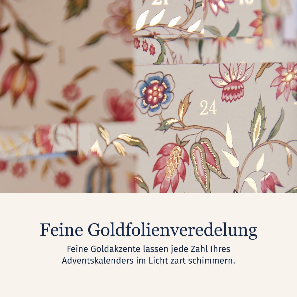 Feine Goldfolienveredelung
