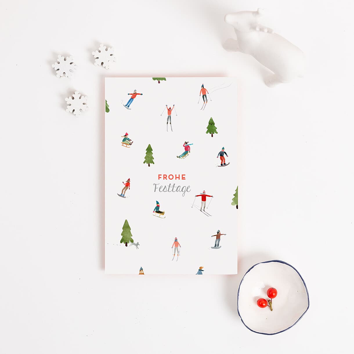 Weihnachtskarten geschäftlich winterurlaub foto