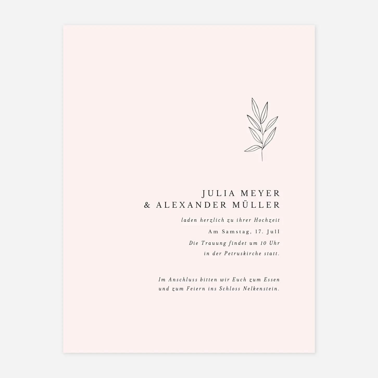 Dankeskarten Hochzeit Zarter Ast