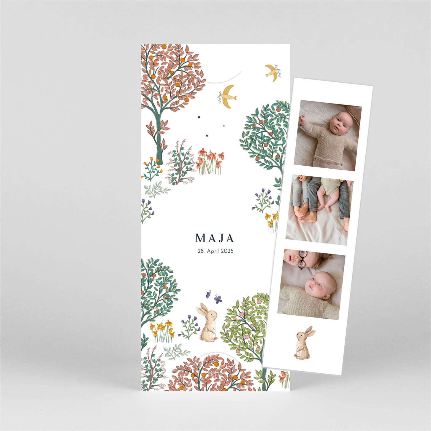 Geburtskarte Mein kleiner Garten (Fotostreifen)