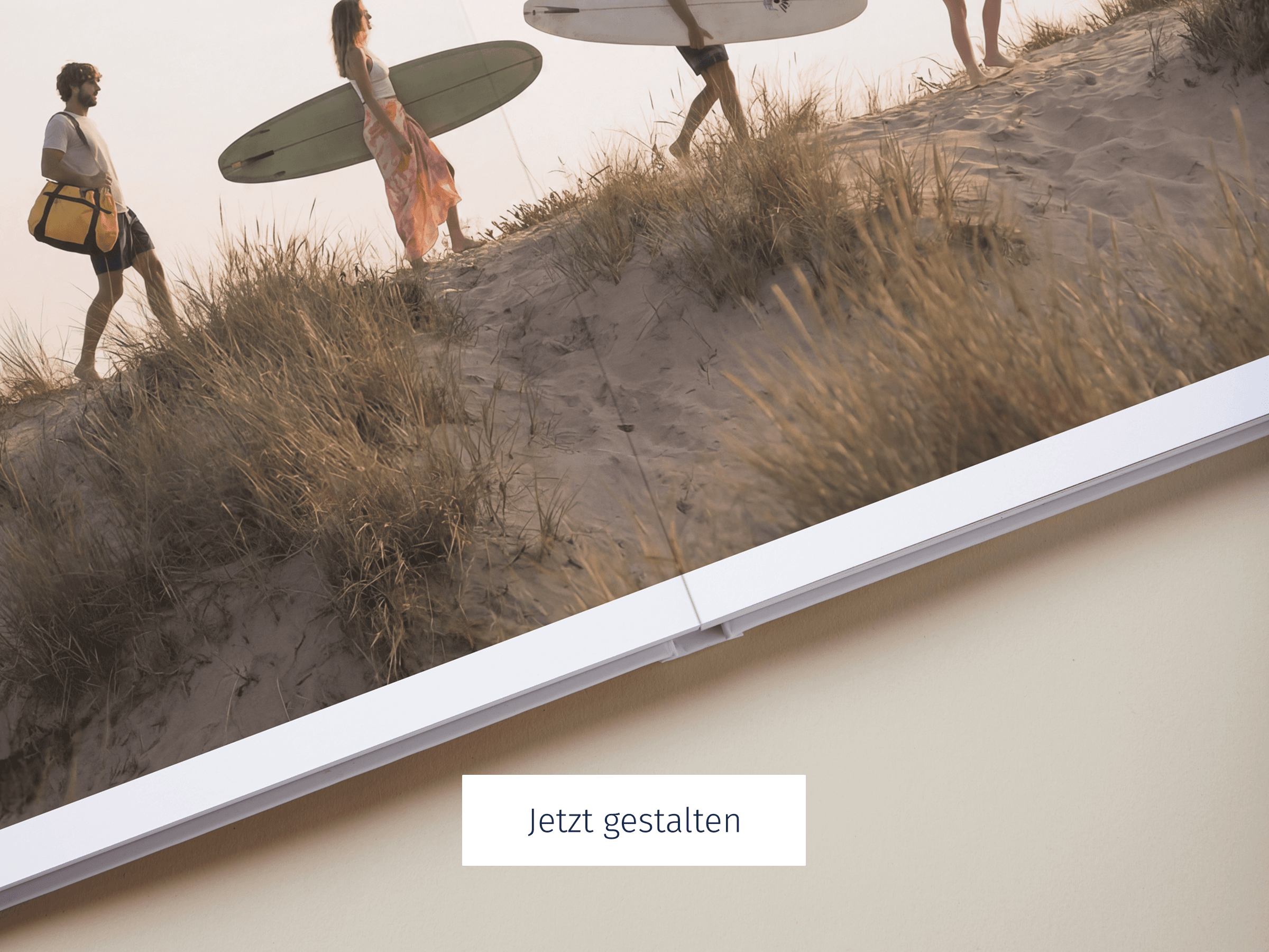 Fotobuch Layflat flach aufgeschlagen