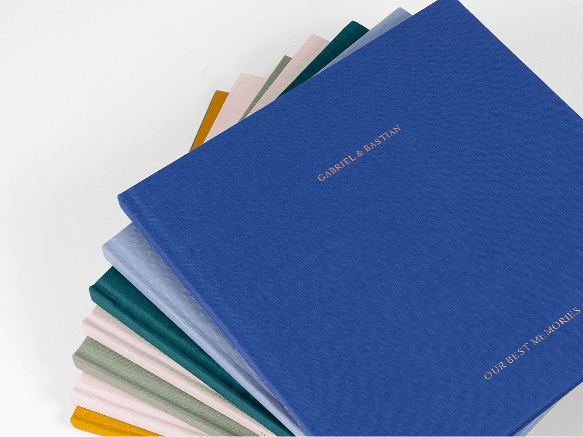 Livres photo avec couverture tissu