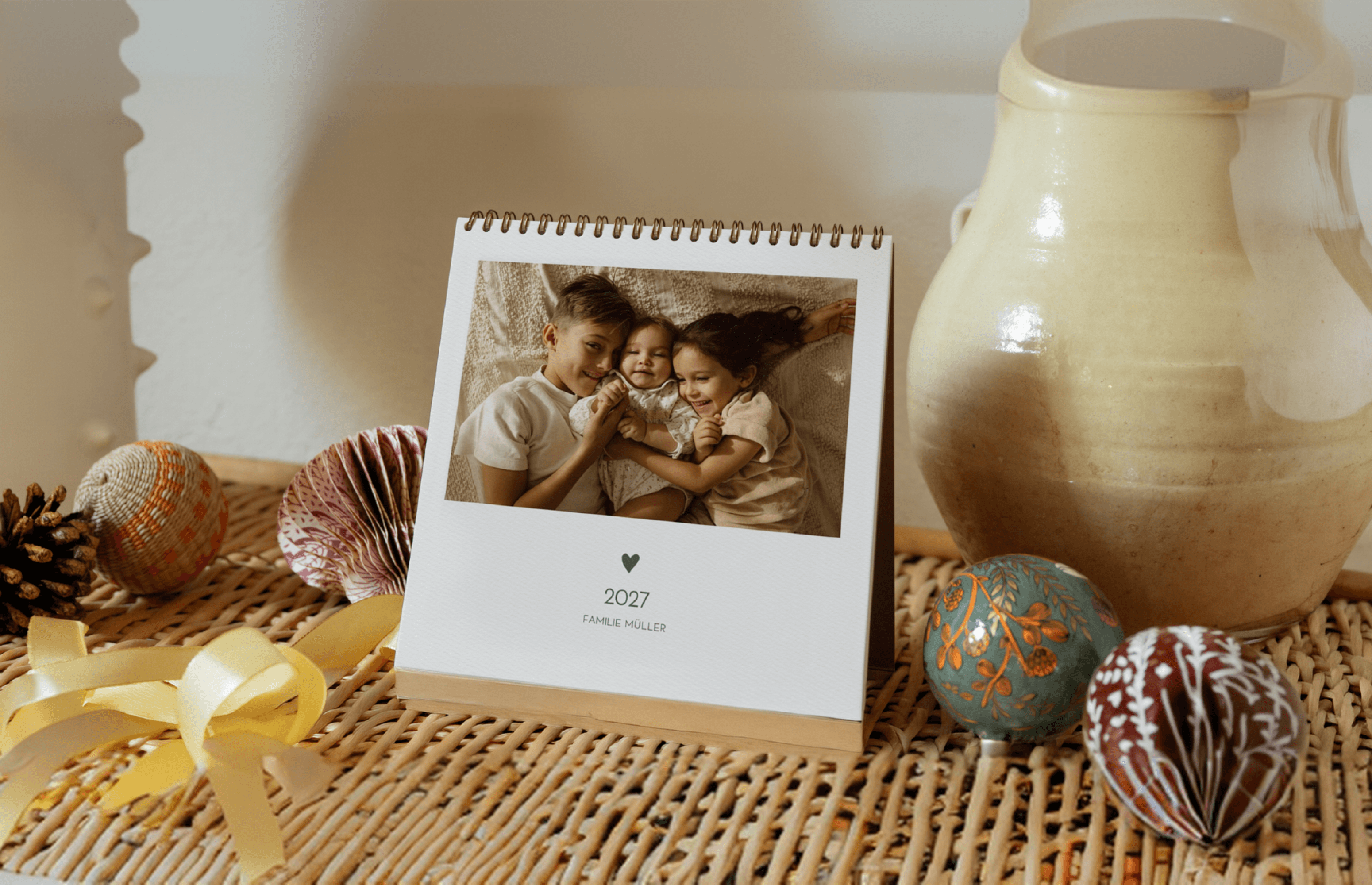 Personalisierbarer Tischkalender Rosemood