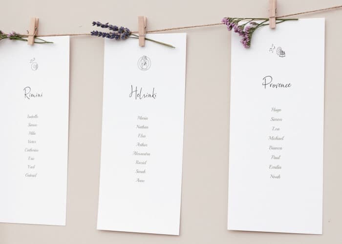 Sitzplan Hochzeit DIY Rosemood