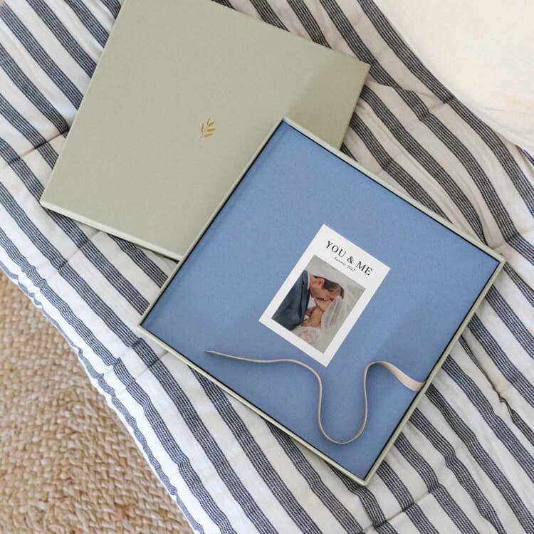 Fotobuch mit Stoffeinband Hochzeit