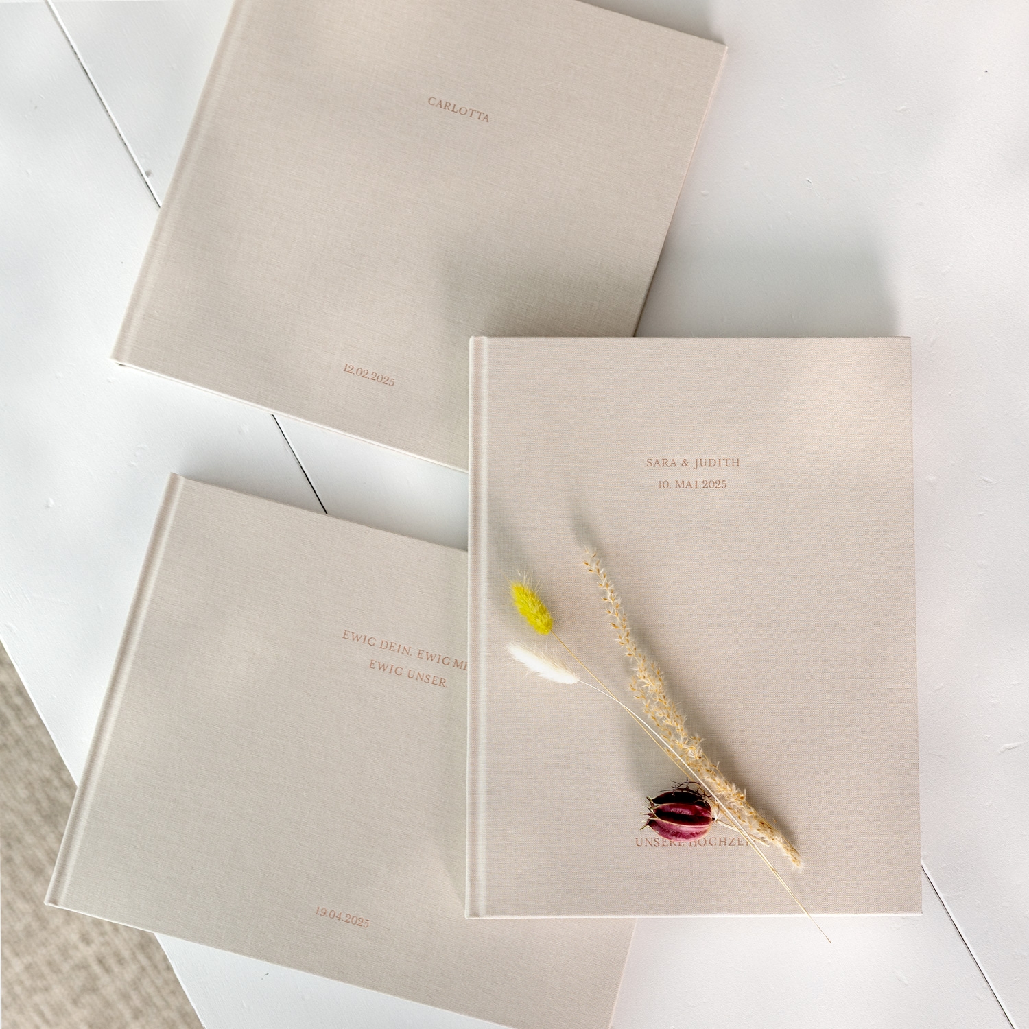 Fotobuch mit Stoffeinband Veredelung