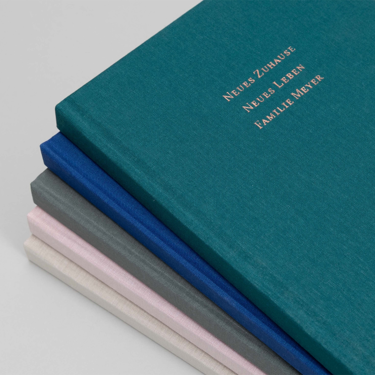 Notizbuch Stoffeinband veredelt