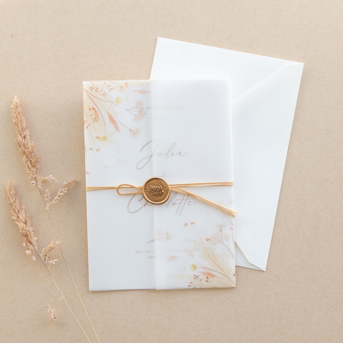 Hochzeitseinladung Sanfte Einheit