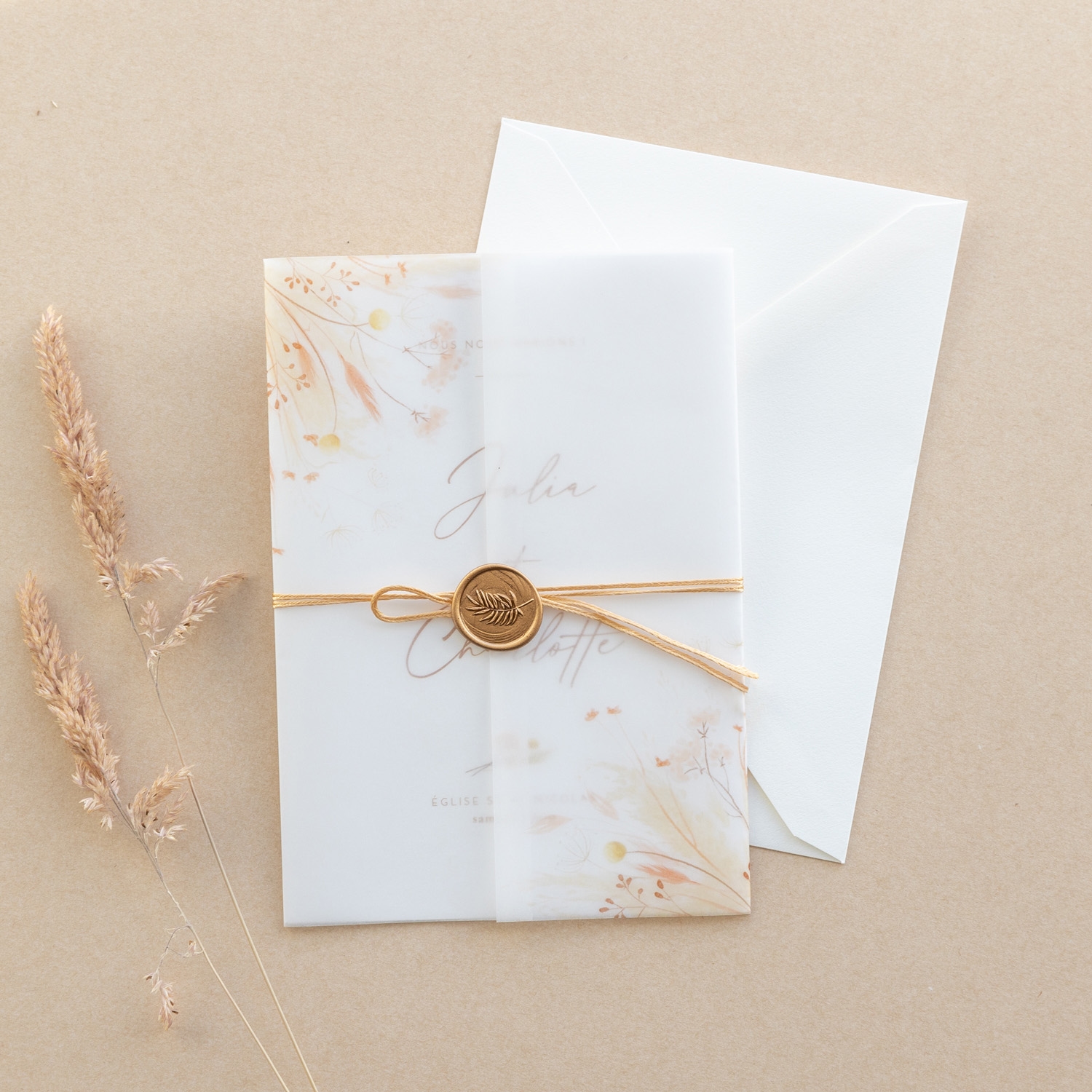 Hochzeitseinladung Sanfte Einheit