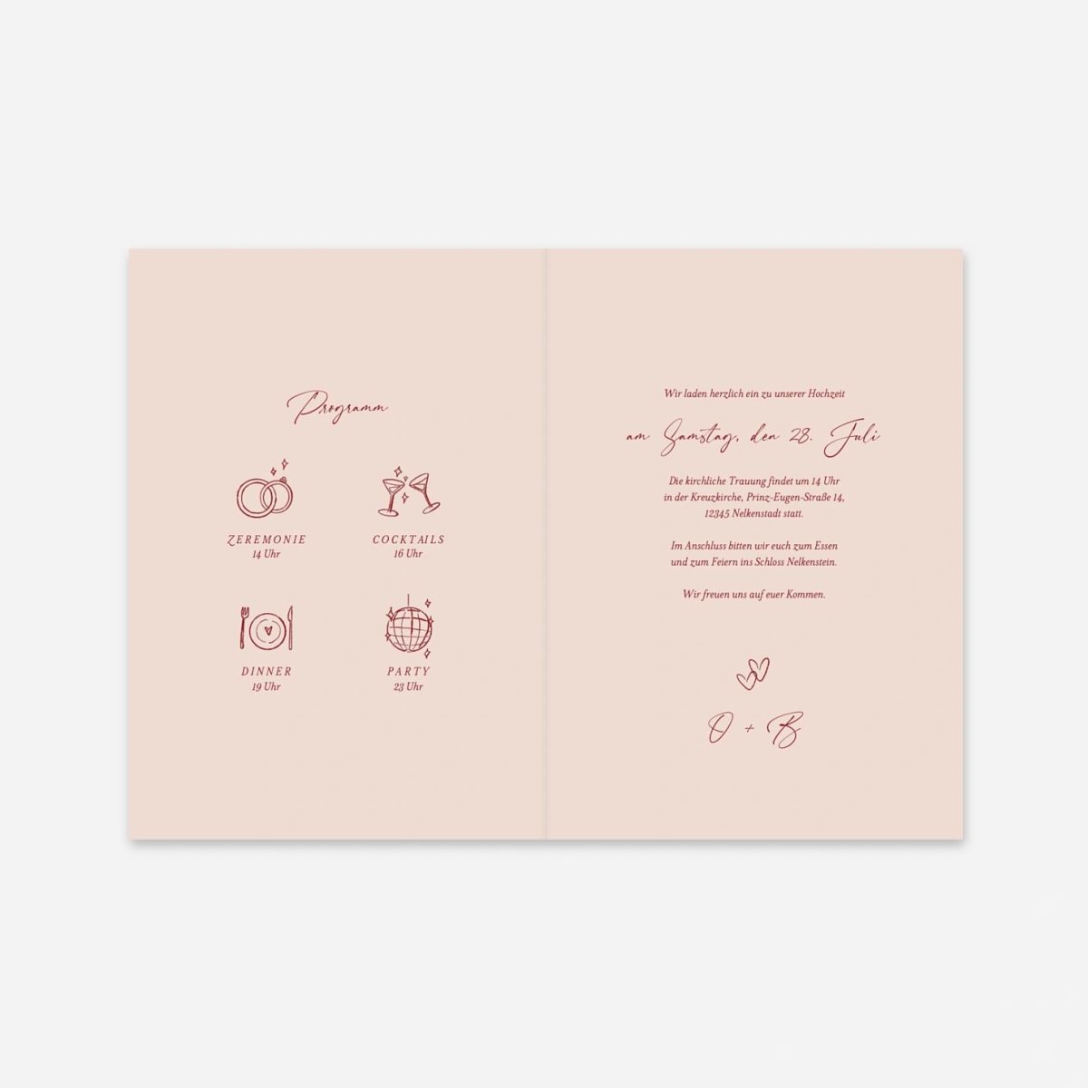 Hochzeitseinladung An deiner Seite