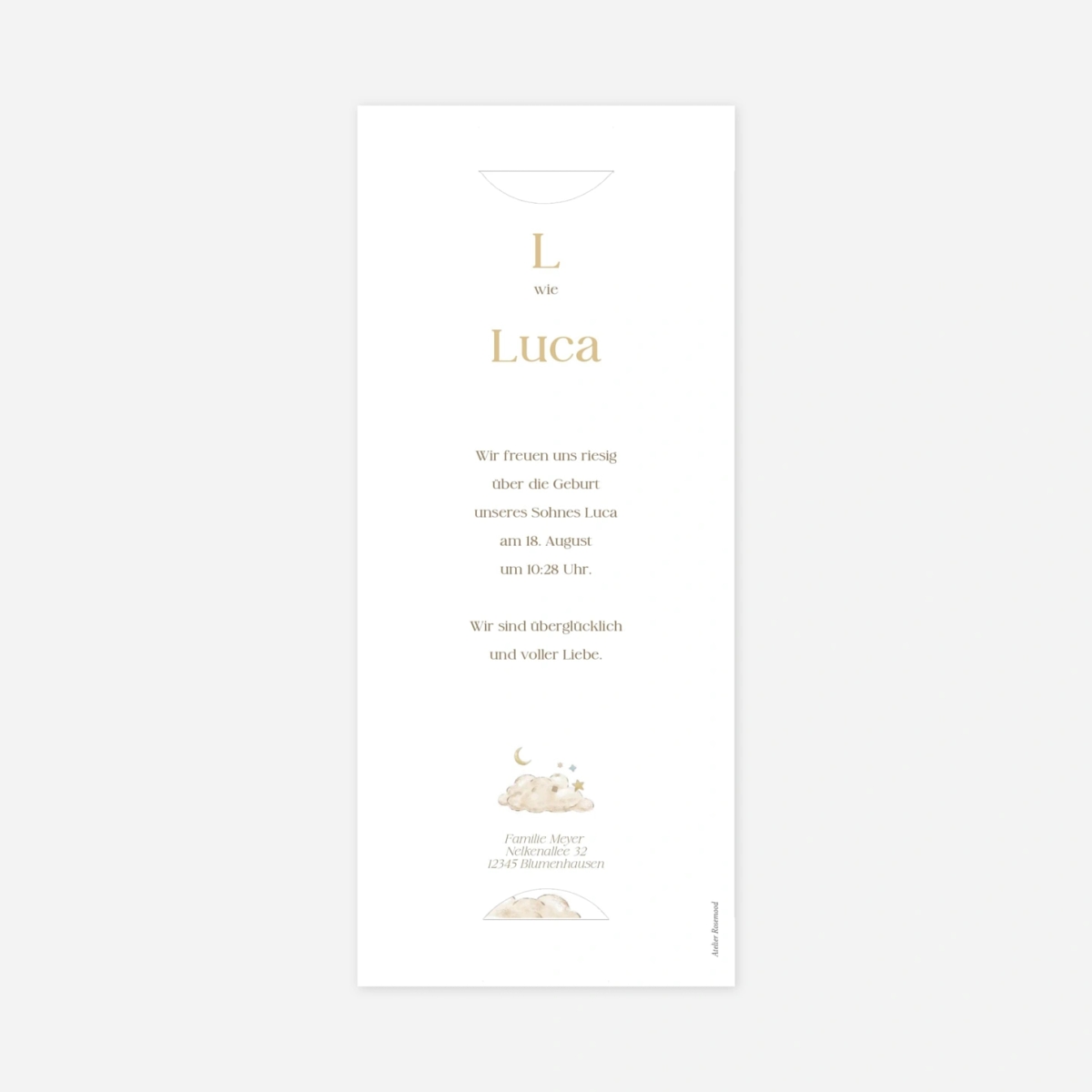 Geburtskarte Angekommen