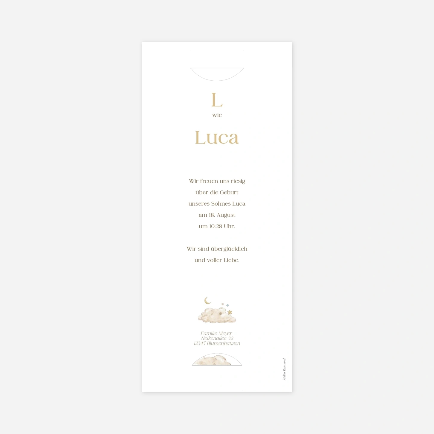 Geburtskarte Angekommen