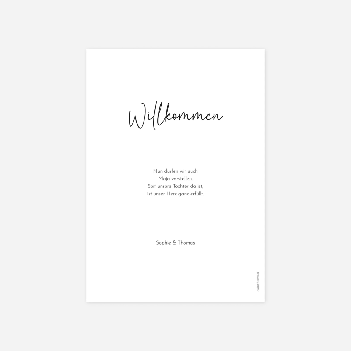 Geburtskarte Geburtsglück