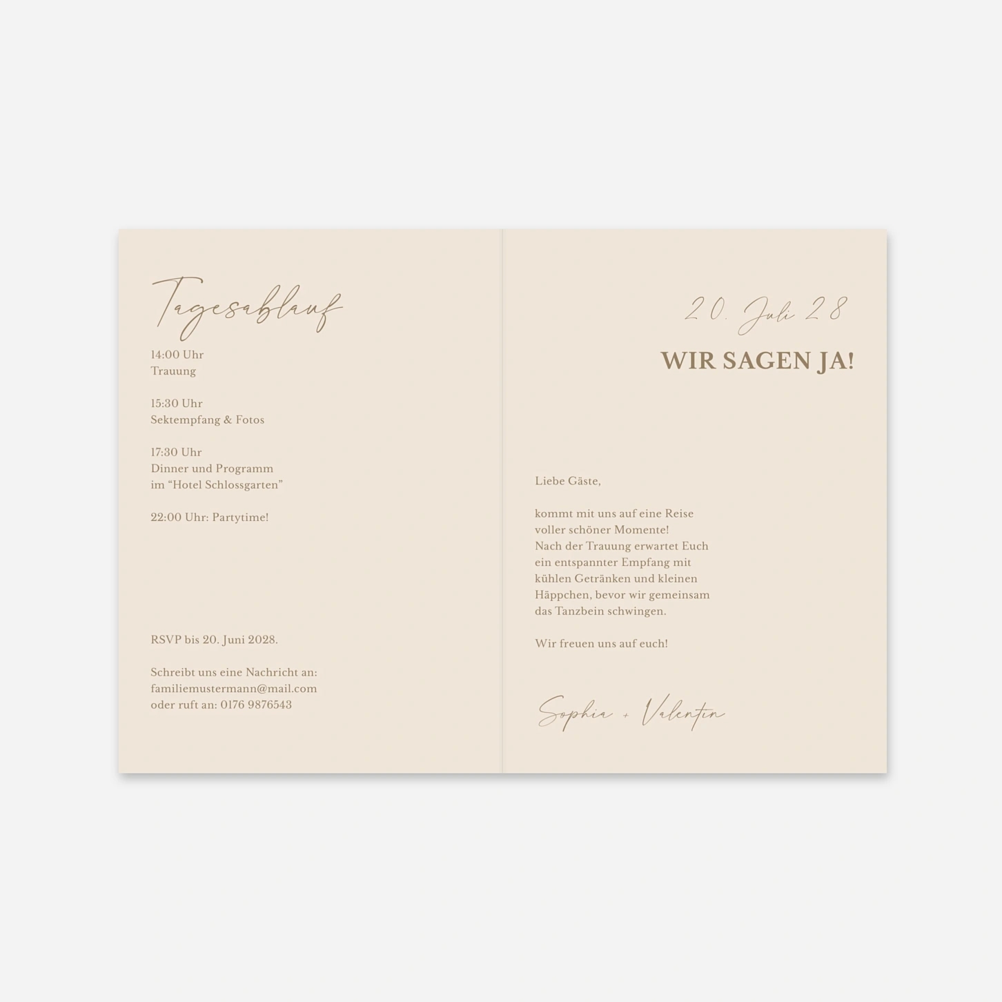 Hochzeitseinladung Aquarellpoesie