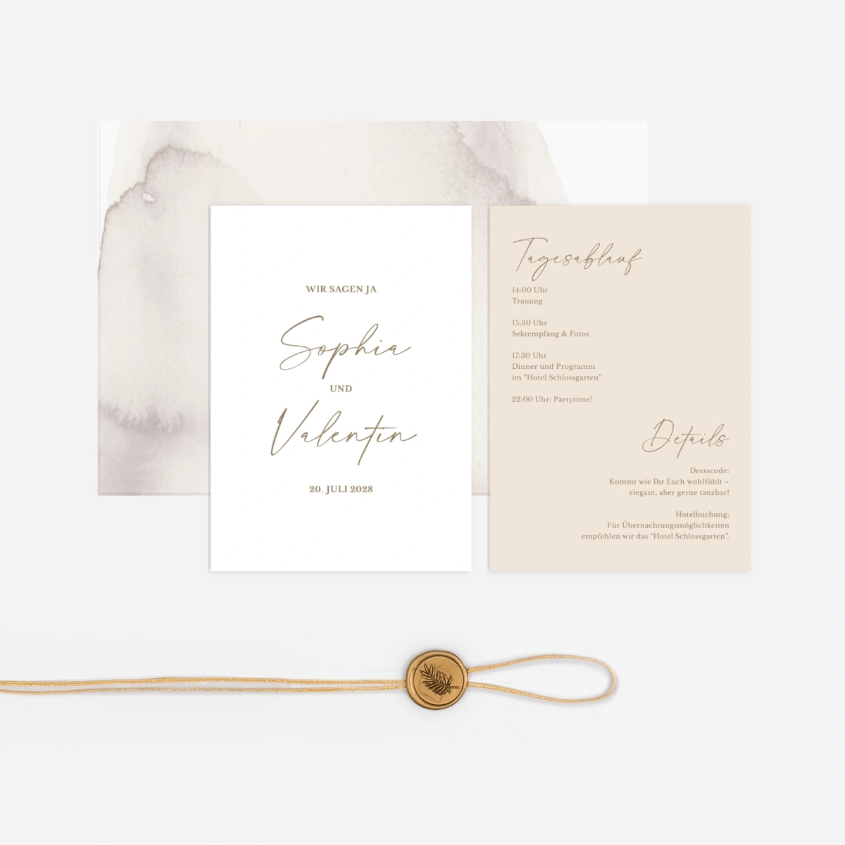 Hochzeitseinladung Aquarellpoesie