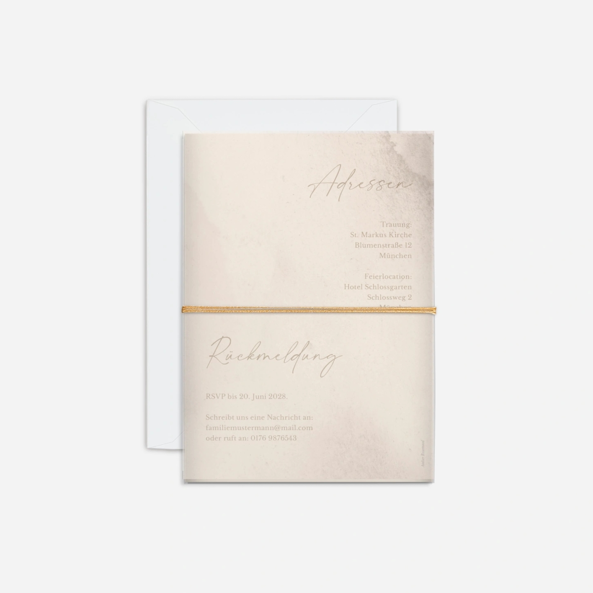 Hochzeitseinladung Aquarellpoesie