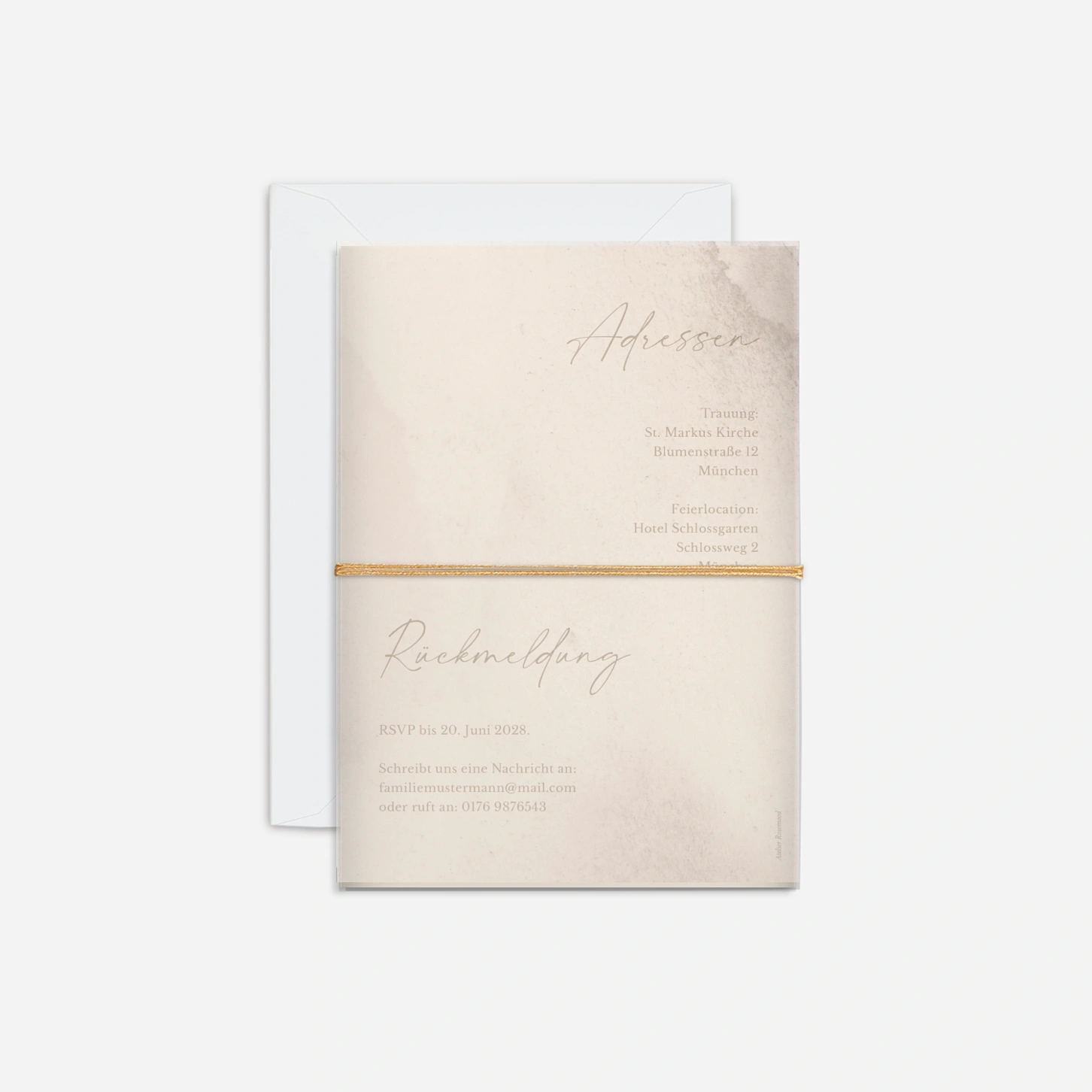 Hochzeitseinladung Aquarellpoesie