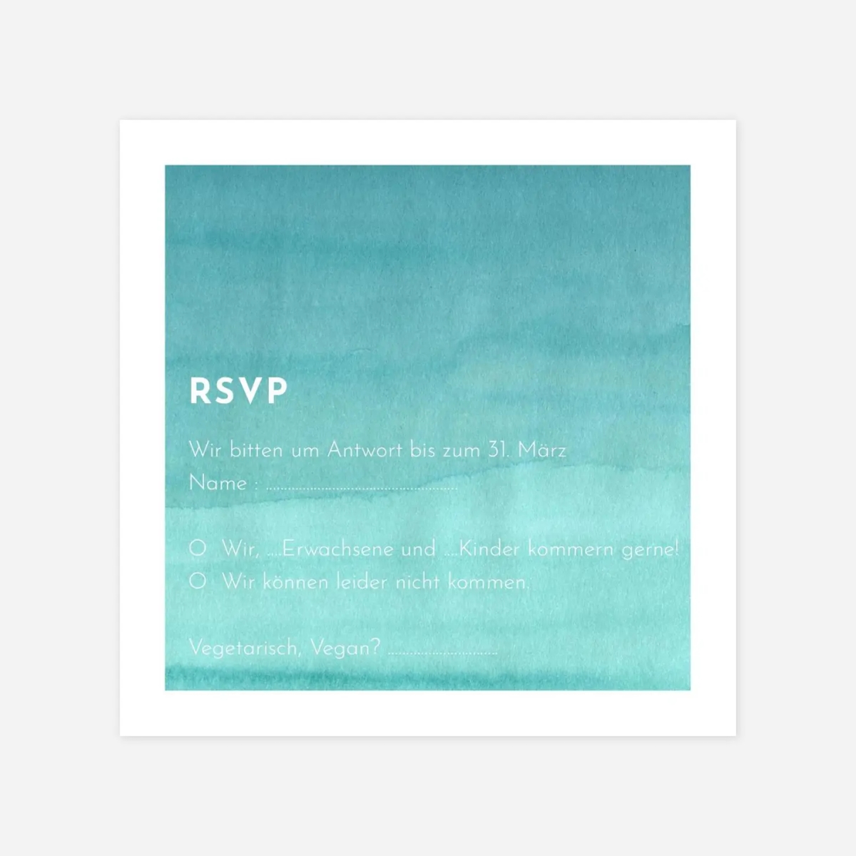 Antwortkarte Hochzeit Aquarell