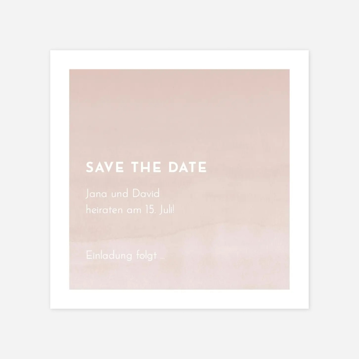 Save-the-Date Karte Aquarell