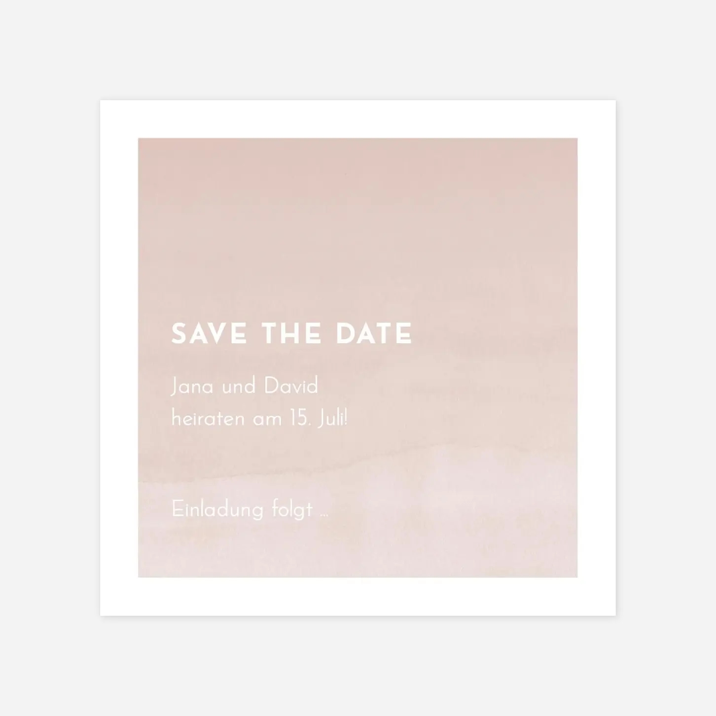 Save-the-Date Karte Aquarell