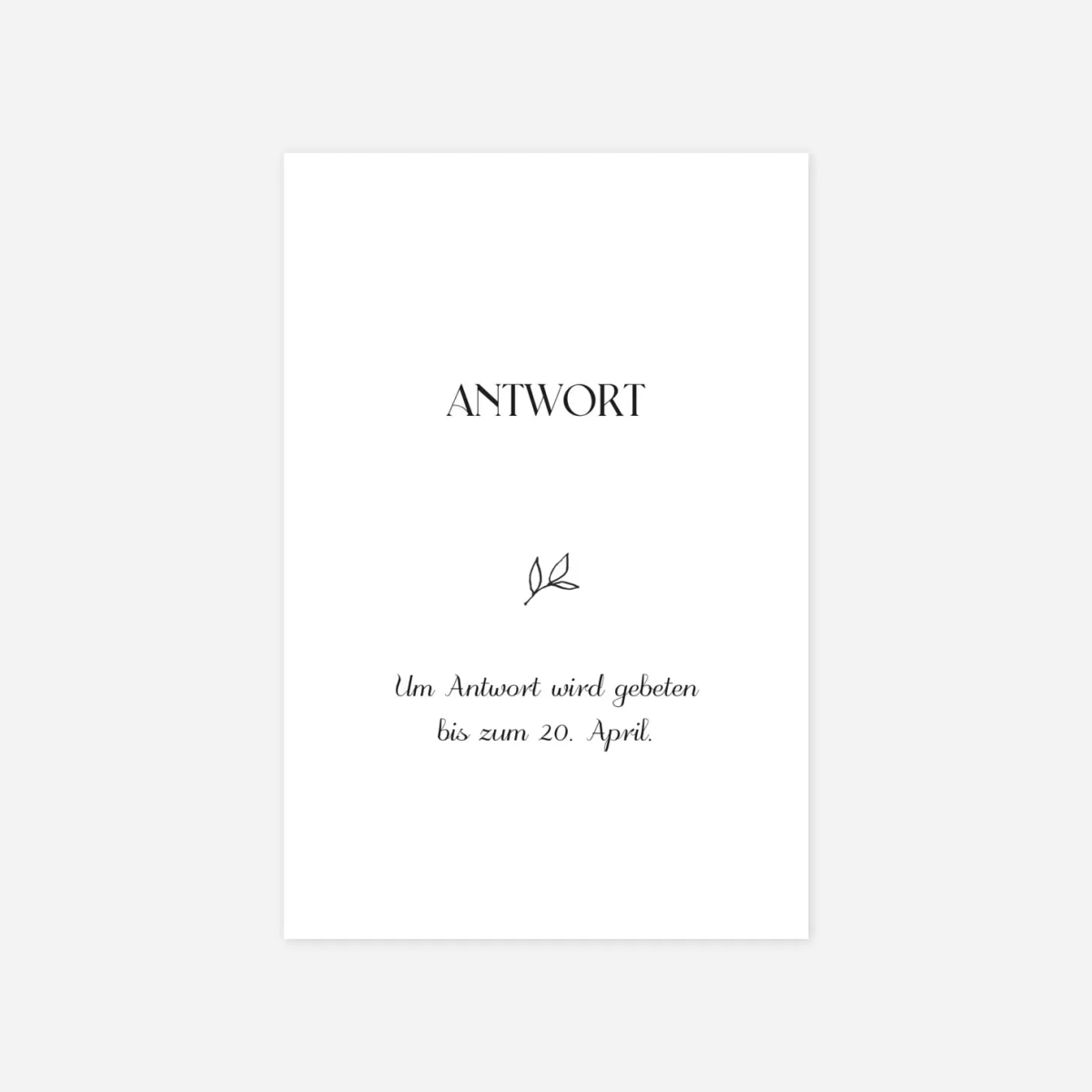 Antwortkarte Hochzeit Baumgeist