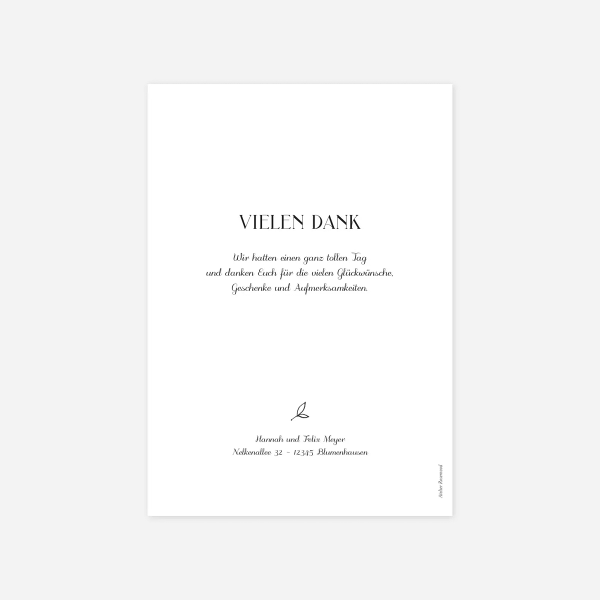 Dankeskarte Hochzeit Baumgeist