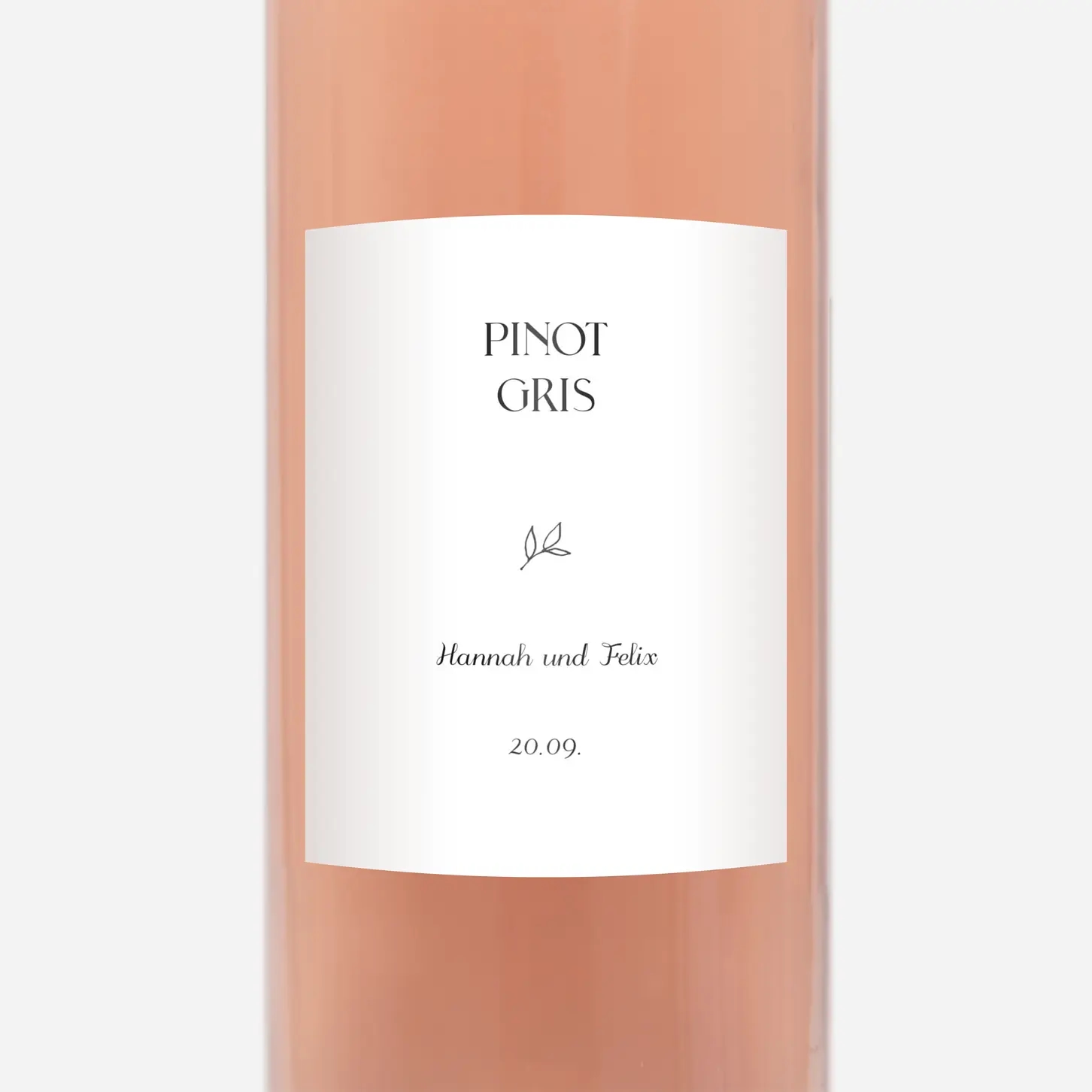 Flaschenetikett Hochzeit Baumgeist