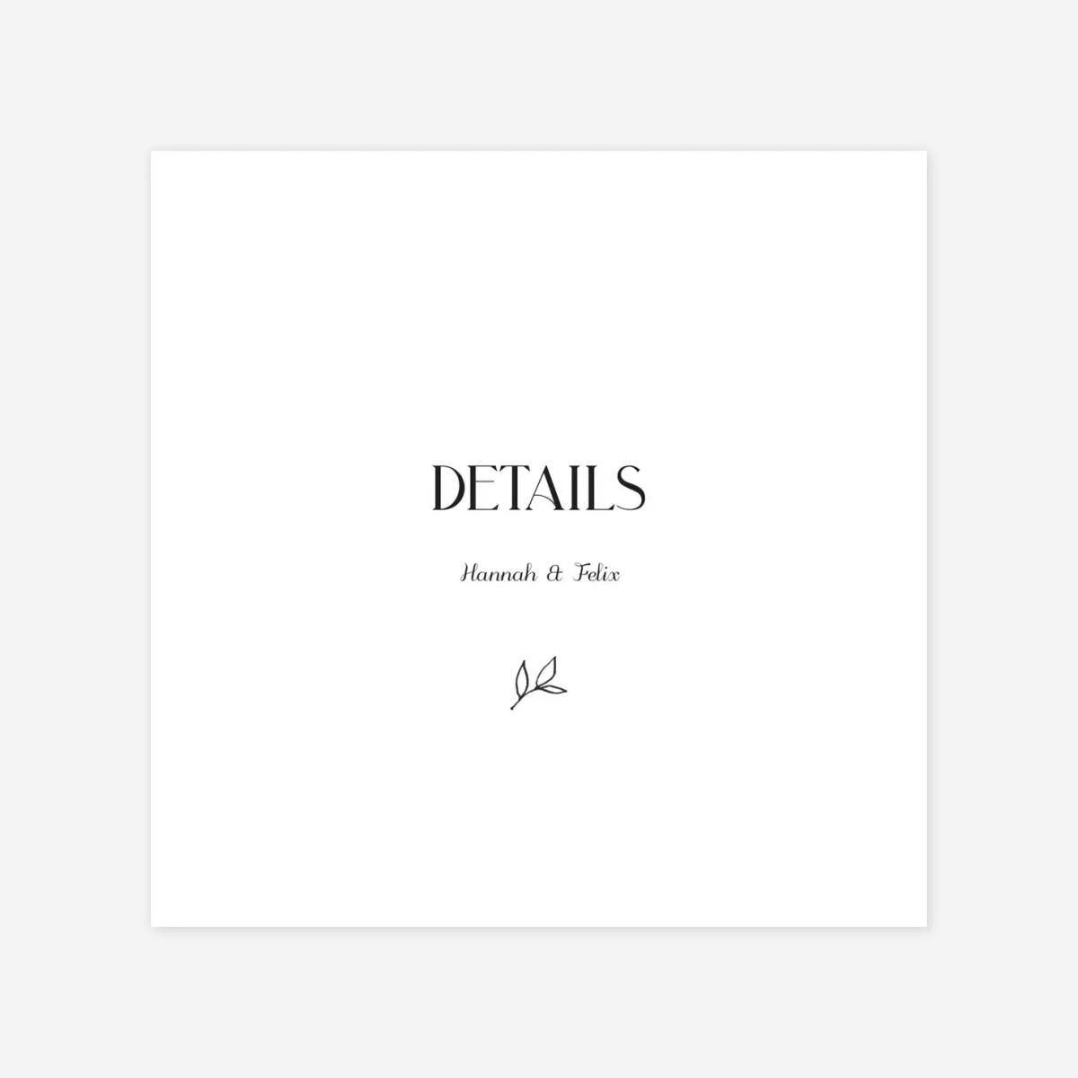 Hochzeit Mini-Einladungskarte Baumgeist