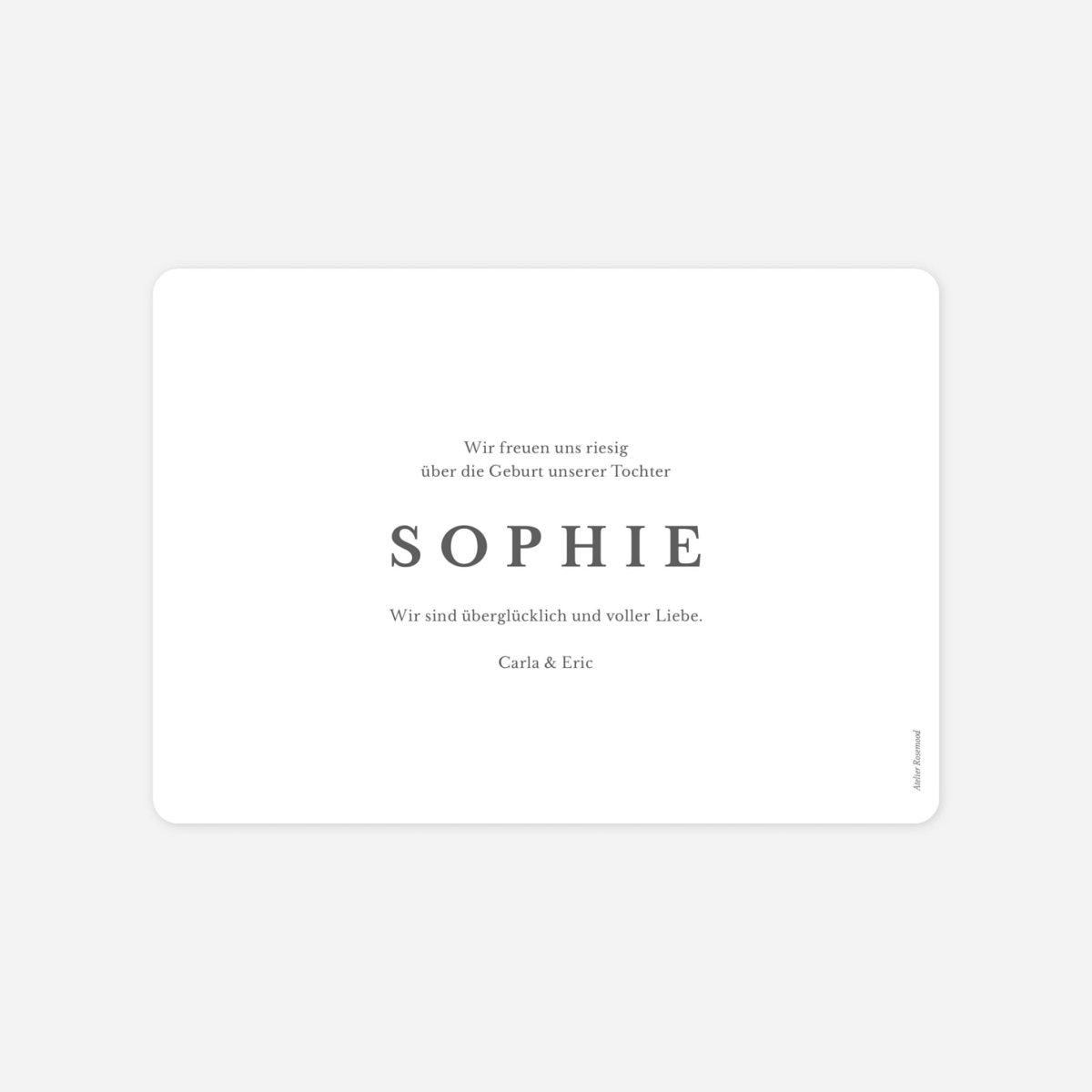 Geburtskarte Bilderglück