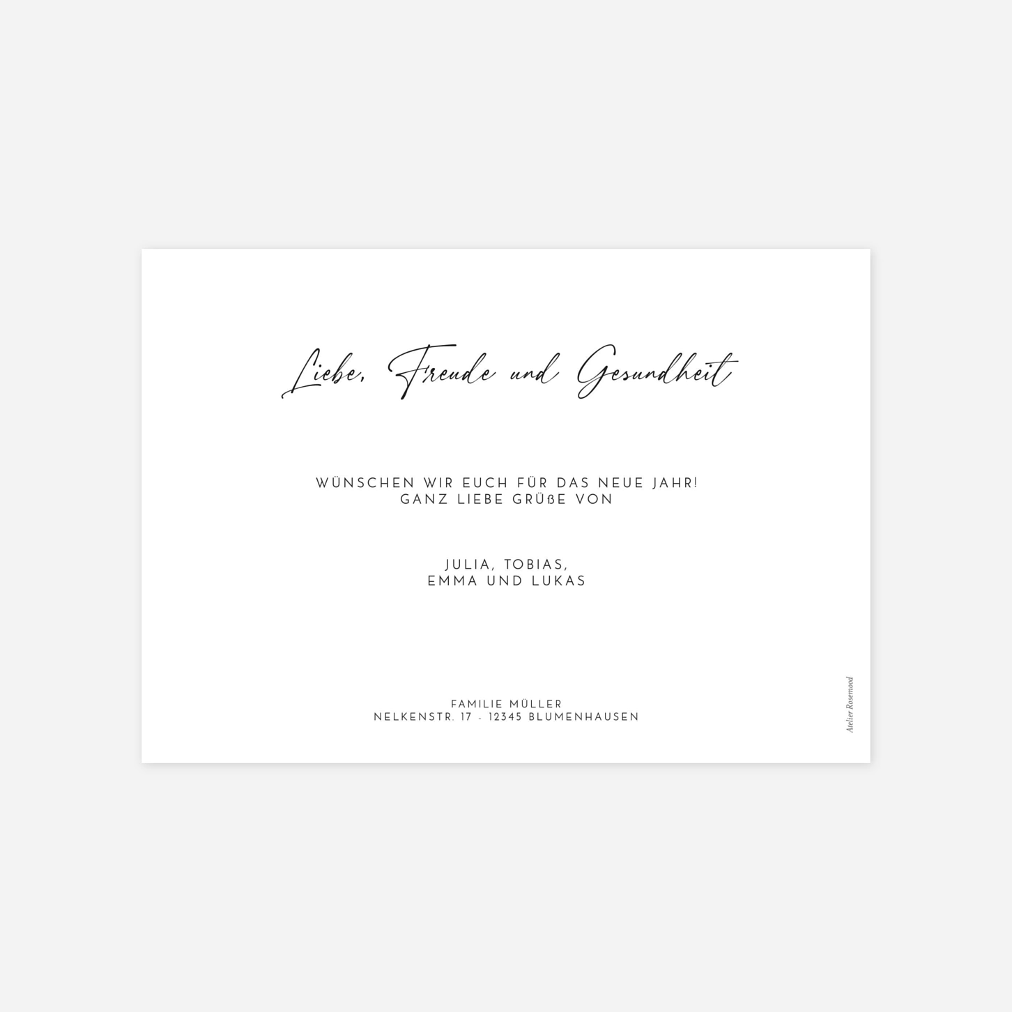 Weihnachtskarte Besinnliche Grüße