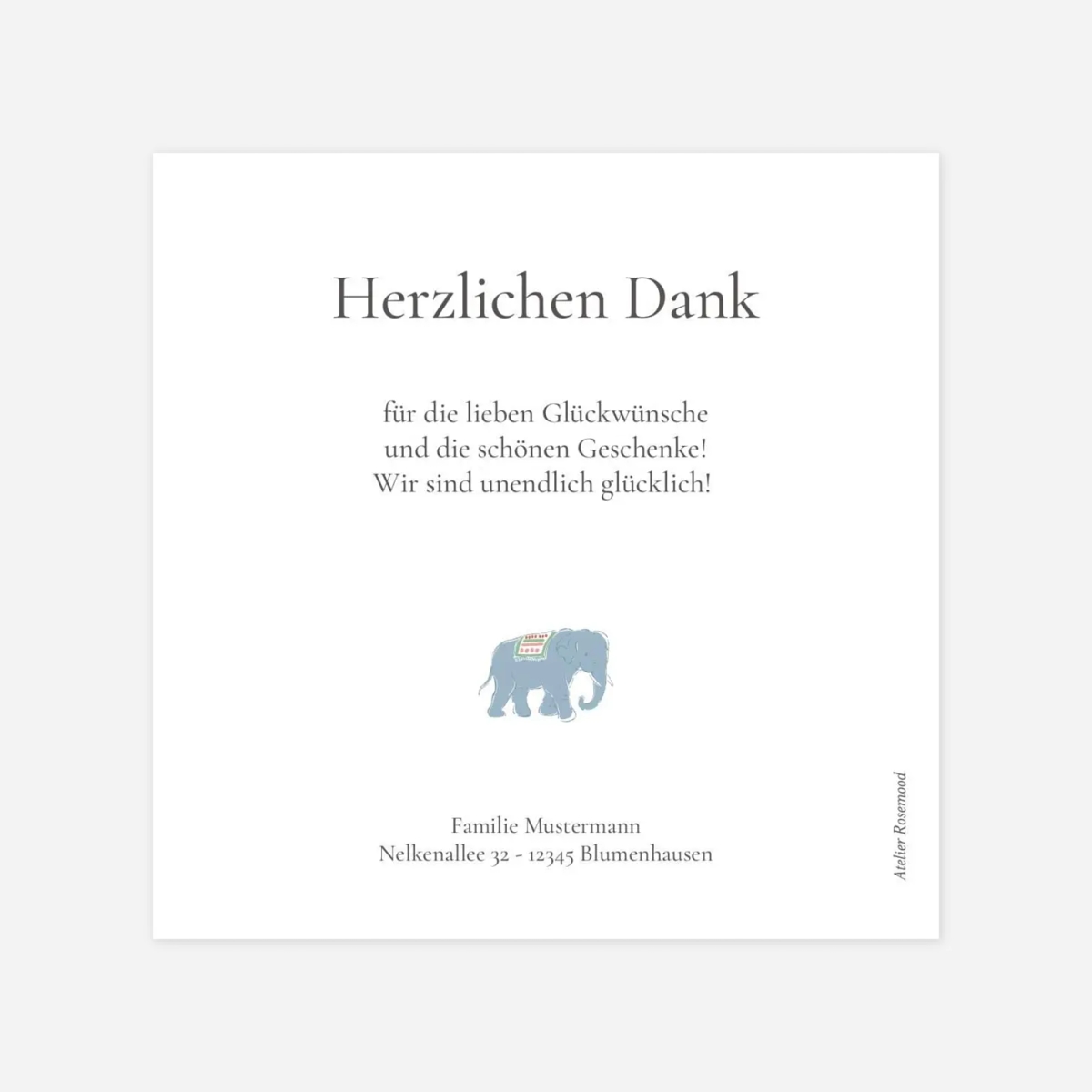 Dankeskarte Geburt Bezaubernd