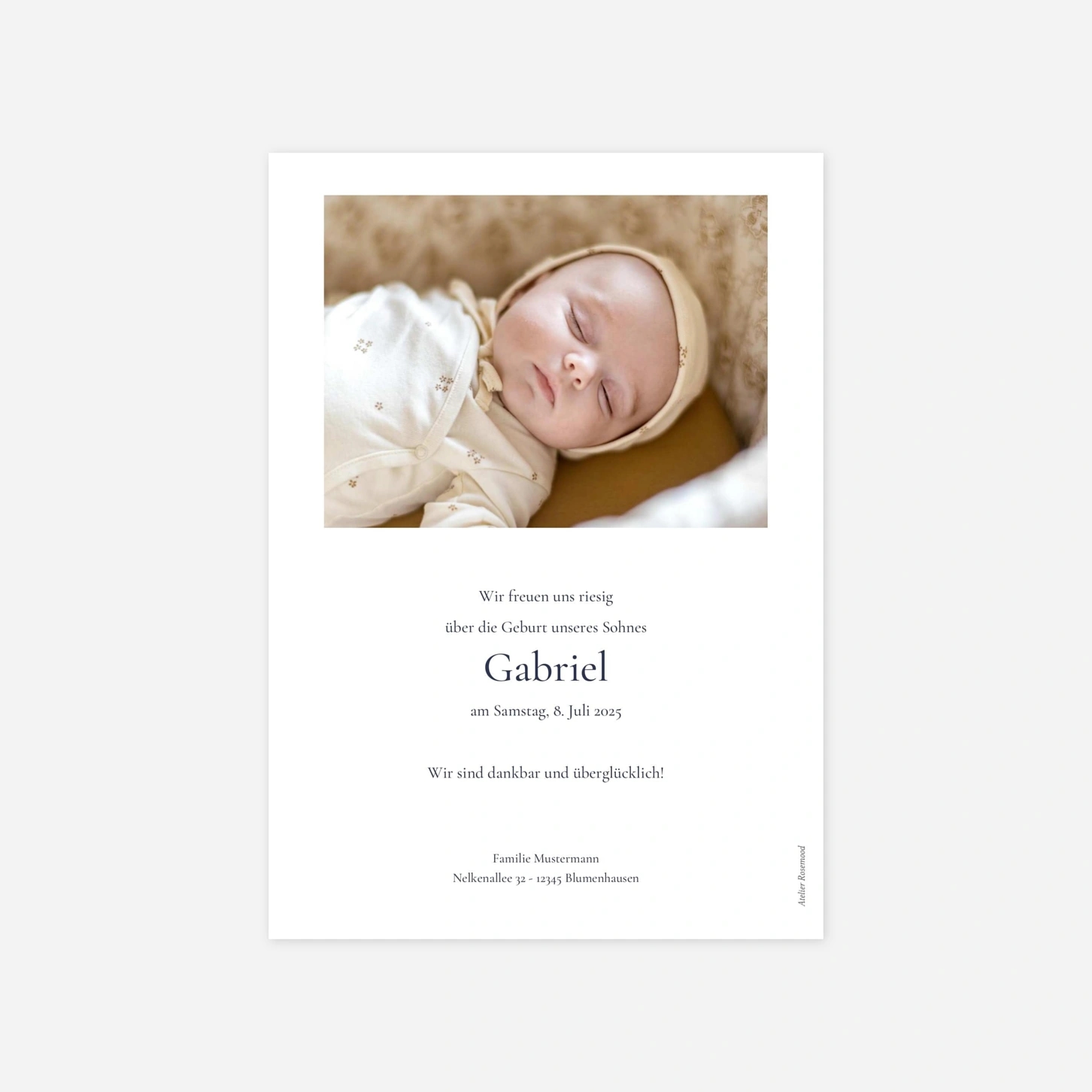 Geburtskarte Bezaubernd