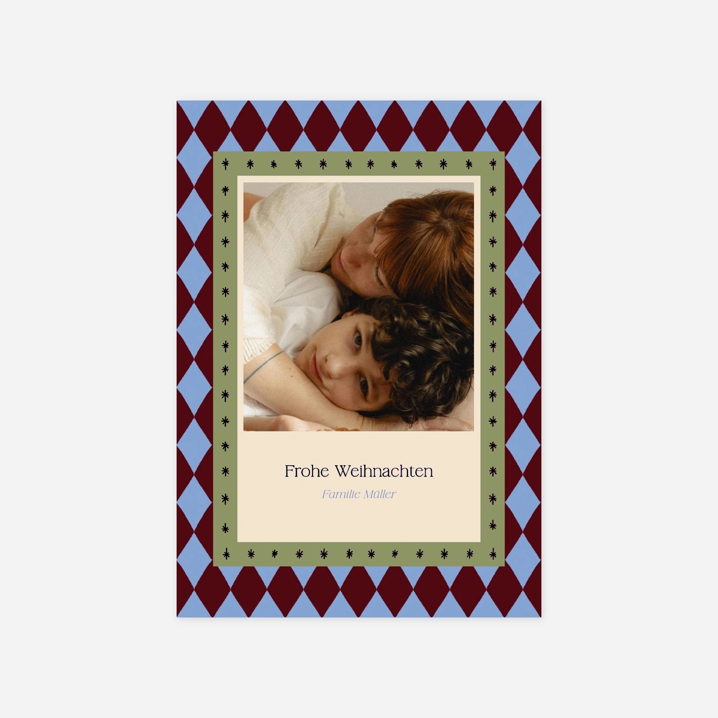 Weihnachtskarte Bunte Feiertage