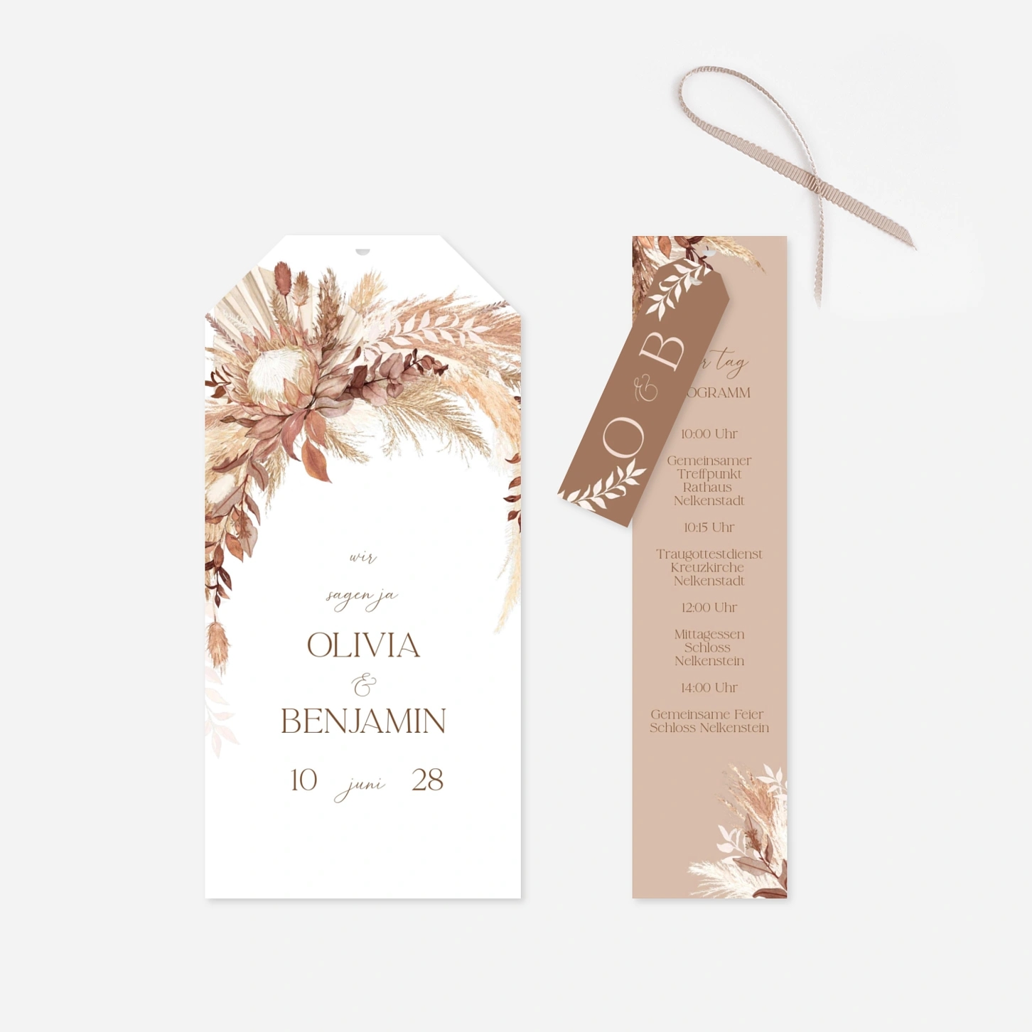 Hochzeitseinladung Sanftes Bouquet