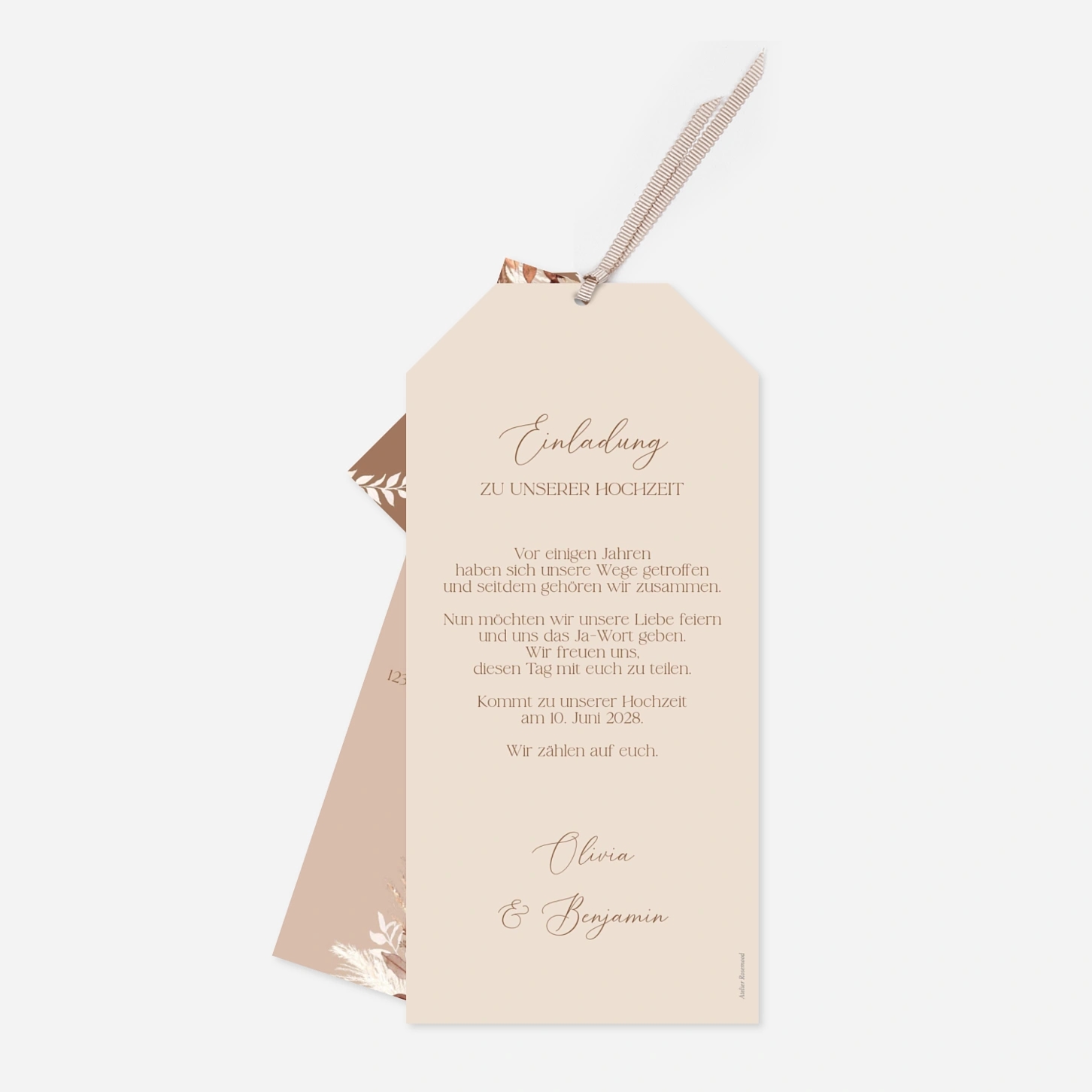 Hochzeitseinladung Sanftes Bouquet