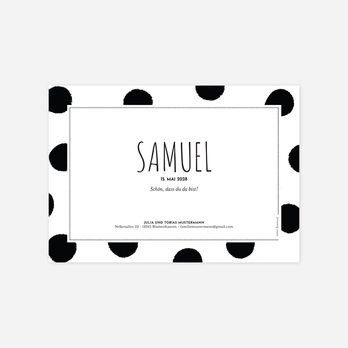 Geburtskarte Big dots Foto